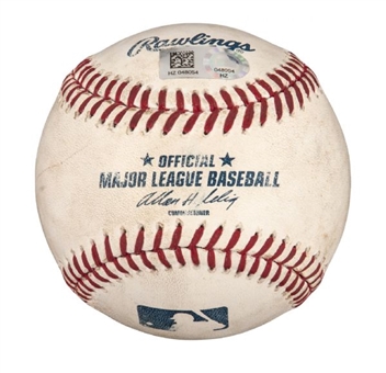2014 Derek Jeter Game Used Career Hit # 3,331 Baseball From April 20th Game vs Tampa Bay (MLB Authenticated)